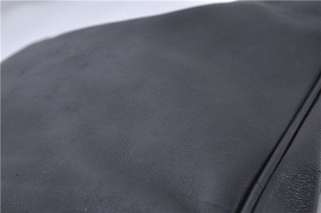 Authentic GUCCI Bamboo Shoulder Bag Purse Nylon Leather Black Junk 5629C