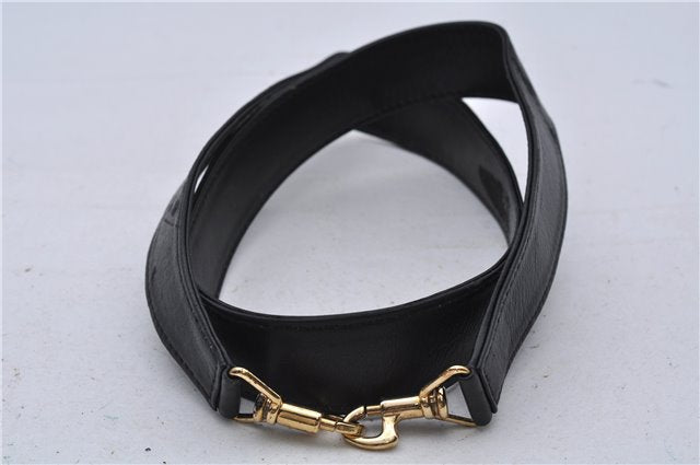 Authentic GUCCI Bamboo Shoulder Bag Purse Nylon Leather Black Junk 5629C