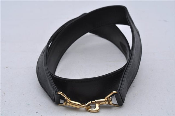 Authentic GUCCI Bamboo Shoulder Bag Purse Nylon Leather Black Junk 5629C