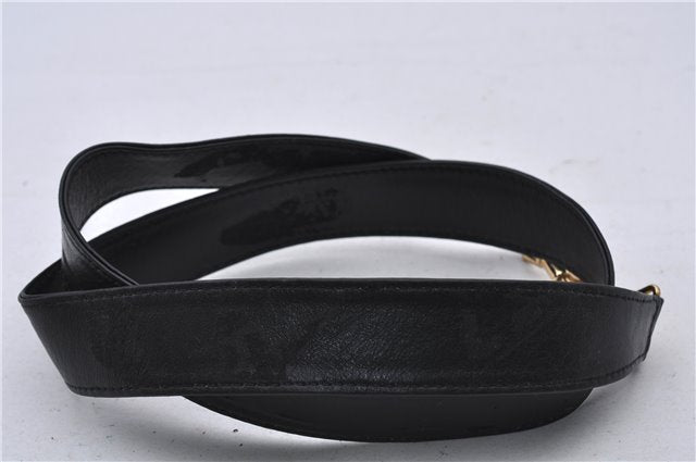 Authentic GUCCI Bamboo Shoulder Bag Purse Nylon Leather Black Junk 5629C