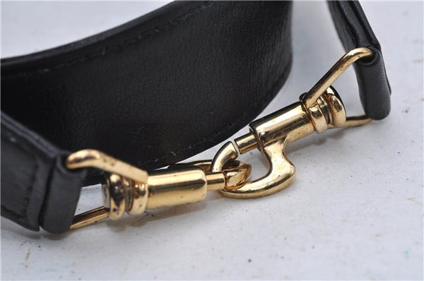 Authentic GUCCI Bamboo Shoulder Bag Purse Nylon Leather Black Junk 5629C