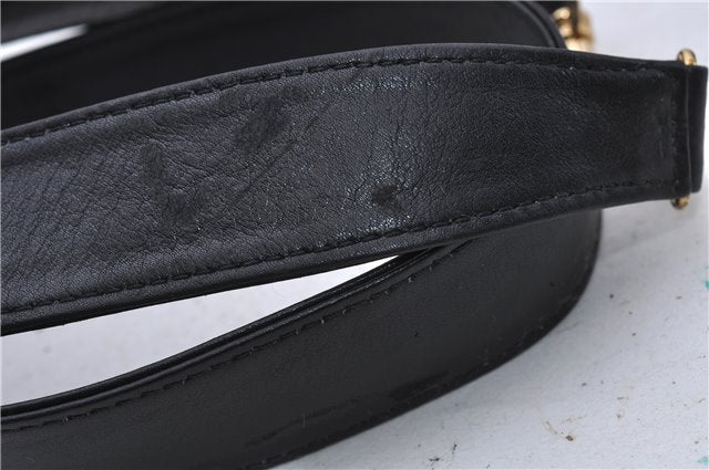 Authentic GUCCI Bamboo Shoulder Bag Purse Nylon Leather Black Junk 5629C