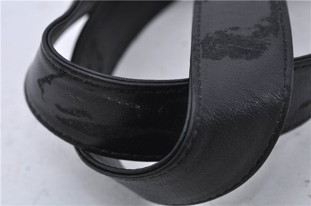 Authentic GUCCI Bamboo Shoulder Bag Purse Nylon Leather Black Junk 5629C