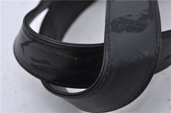 Authentic GUCCI Bamboo Shoulder Bag Purse Nylon Leather Black Junk 5629C