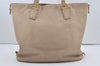 Authentic PRADA Vintage Leather Nappa Shoulder Tote Bag Beige 5630I