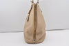 Authentic PRADA Vintage Leather Nappa Shoulder Tote Bag Beige 5630I