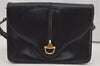 Authentic GUCCI Vintage Shoulder Hand Bag Purse Leather Black 5632I