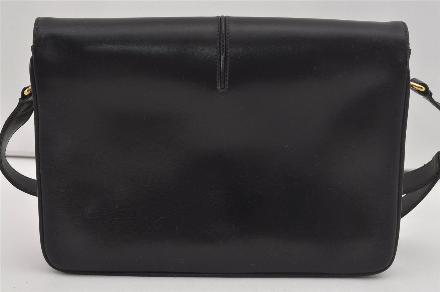 Authentic GUCCI Vintage Shoulder Hand Bag Purse Leather Black 5632I