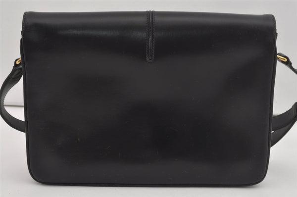 Authentic GUCCI Vintage Shoulder Hand Bag Purse Leather Black 5632I