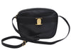 Authentic Salvatore Ferragamo Vara Shoulder Cross Body Bag Leather Black 5633D