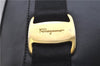 Authentic Salvatore Ferragamo Vara Shoulder Cross Body Bag Leather Black 5633D