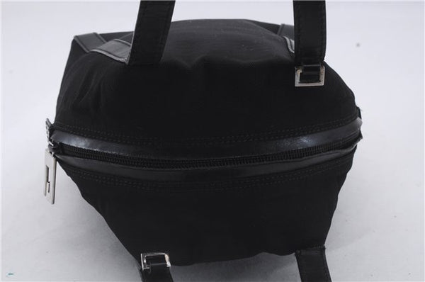 Authentic GUCCI 2Way Shoulder Hand Bag Purse Nylon Leather Black 5634D