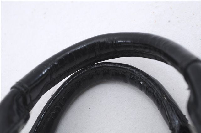 Authentic GUCCI 2Way Shoulder Hand Bag Purse Nylon Leather Black 5634D