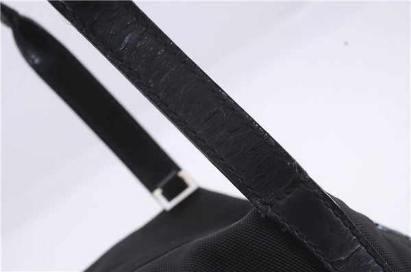 Authentic GUCCI 2Way Shoulder Hand Bag Purse Nylon Leather Black 5634D