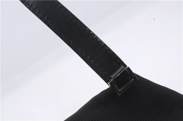 Authentic GUCCI 2Way Shoulder Hand Bag Purse Nylon Leather Black 5634D