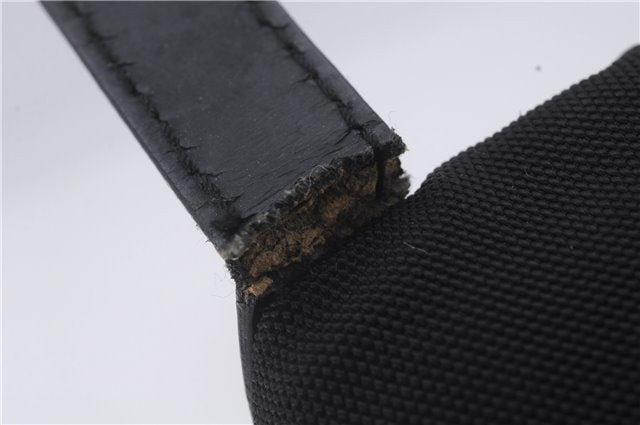 Authentic GUCCI 2Way Shoulder Hand Bag Purse Nylon Leather Black 5634D