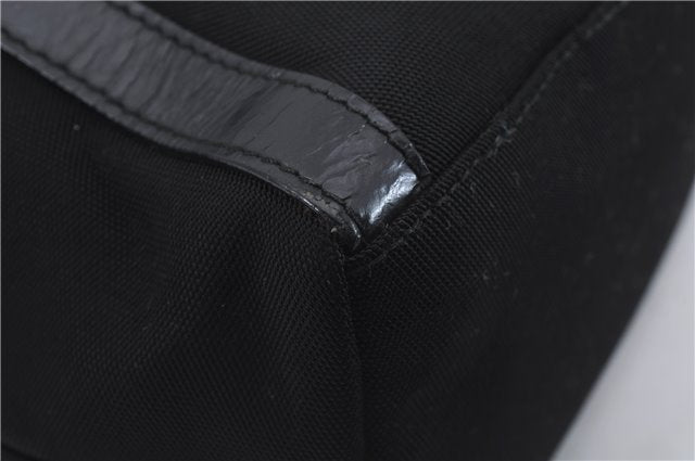 Authentic GUCCI 2Way Shoulder Hand Bag Purse Nylon Leather Black 5634D