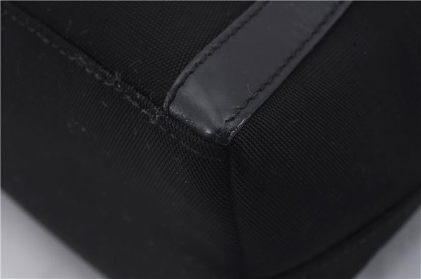 Authentic GUCCI 2Way Shoulder Hand Bag Purse Nylon Leather Black 5634D