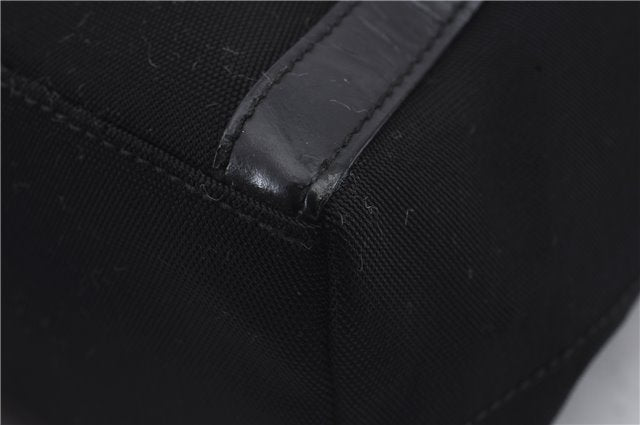 Authentic GUCCI 2Way Shoulder Hand Bag Purse Nylon Leather Black 5634D