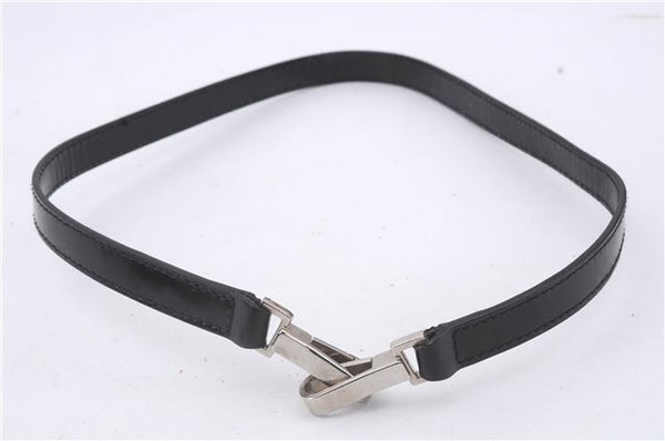 Authentic GUCCI 2Way Shoulder Hand Bag Purse Nylon Leather Black 5634D