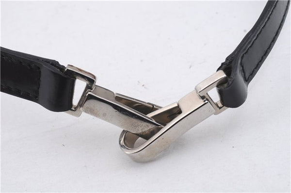 Authentic GUCCI 2Way Shoulder Hand Bag Purse Nylon Leather Black 5634D