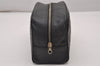Authentic CHANEL Calf Skin Bicolore CC Logo Clutch Hand Bag Purse Black 5634I