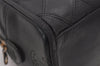 Authentic CHANEL Calf Skin Bicolore CC Logo Clutch Hand Bag Purse Black 5634I