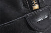 Authentic CHANEL Calf Skin Bicolore CC Logo Clutch Hand Bag Purse Black 5634I