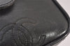 Authentic CHANEL Calf Skin Bicolore CC Logo Clutch Hand Bag Purse Black 5634I