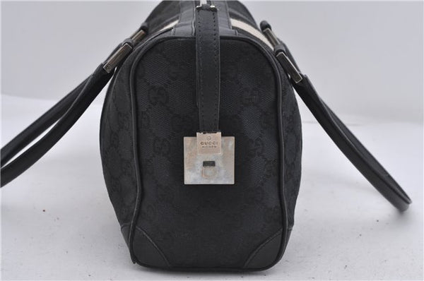 Auth GUCCI Sherry Line Shouder Hand Bag GG Canvas Leather 0000851 Black 5637D