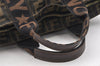 Authentic FENDI Zucca Vintage Tote Hand Bag Nylon Leather Brown Black 5638I
