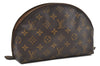 LOUIS VUITTON Monogram Trousse Demi Ronde 23 Cosmetic Pouch M47520 LV Junk 5640C