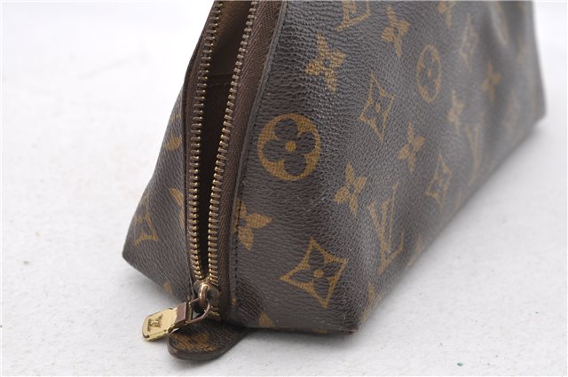 LOUIS VUITTON Monogram Trousse Demi Ronde 23 Cosmetic Pouch M47520 LV Junk 5640C