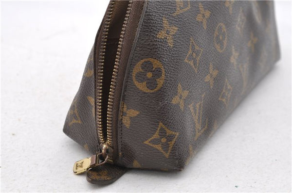 LOUIS VUITTON Monogram Trousse Demi Ronde 23 Cosmetic Pouch M47520 LV Junk 5640C