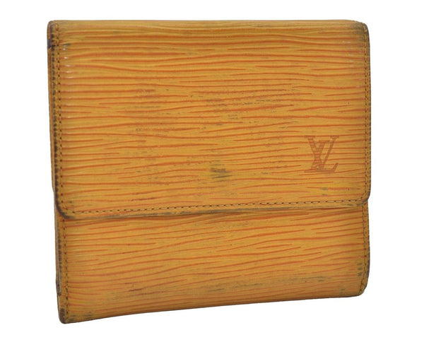 Auth Louis Vuitton Epi Porte Monnaie Billets Cartes Credit Wallet Yellow 5641I