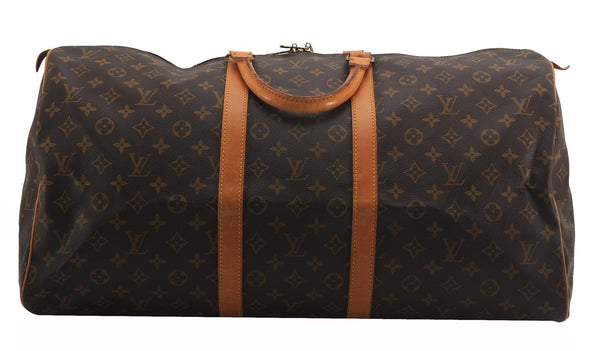 Authentic Louis Vuitton Monogram Keepall 55 Travel Boston Bag M41424 LV 5642F