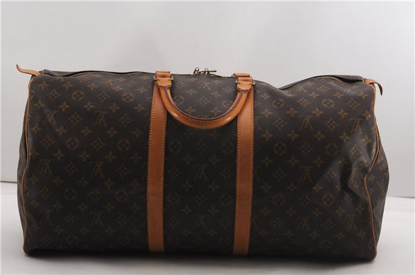 Authentic Louis Vuitton Monogram Keepall 55 Travel Boston Bag M41424 LV 5642F