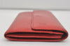 Auth Louis Vuitton Epi Pochette Porte Monnaie Credit Wallet Red M63577 LV 5642I