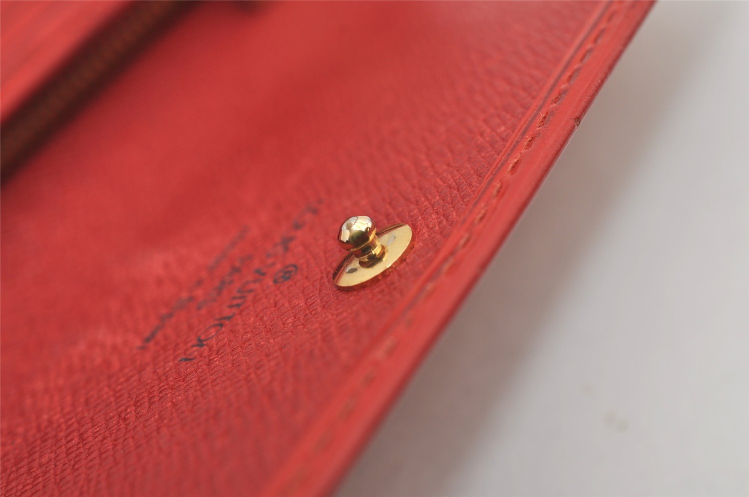 Auth Louis Vuitton Epi Pochette Porte Monnaie Credit Wallet Red M63577 LV 5642I