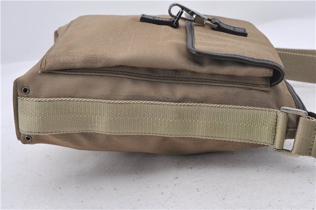 Authentic GUCCI Shoulder Cross Body Bag Purse Nylon Leather 92646 Beige 5643D