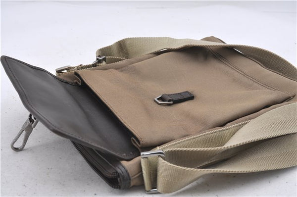 Authentic GUCCI Shoulder Cross Body Bag Purse Nylon Leather 92646 Beige 5643D