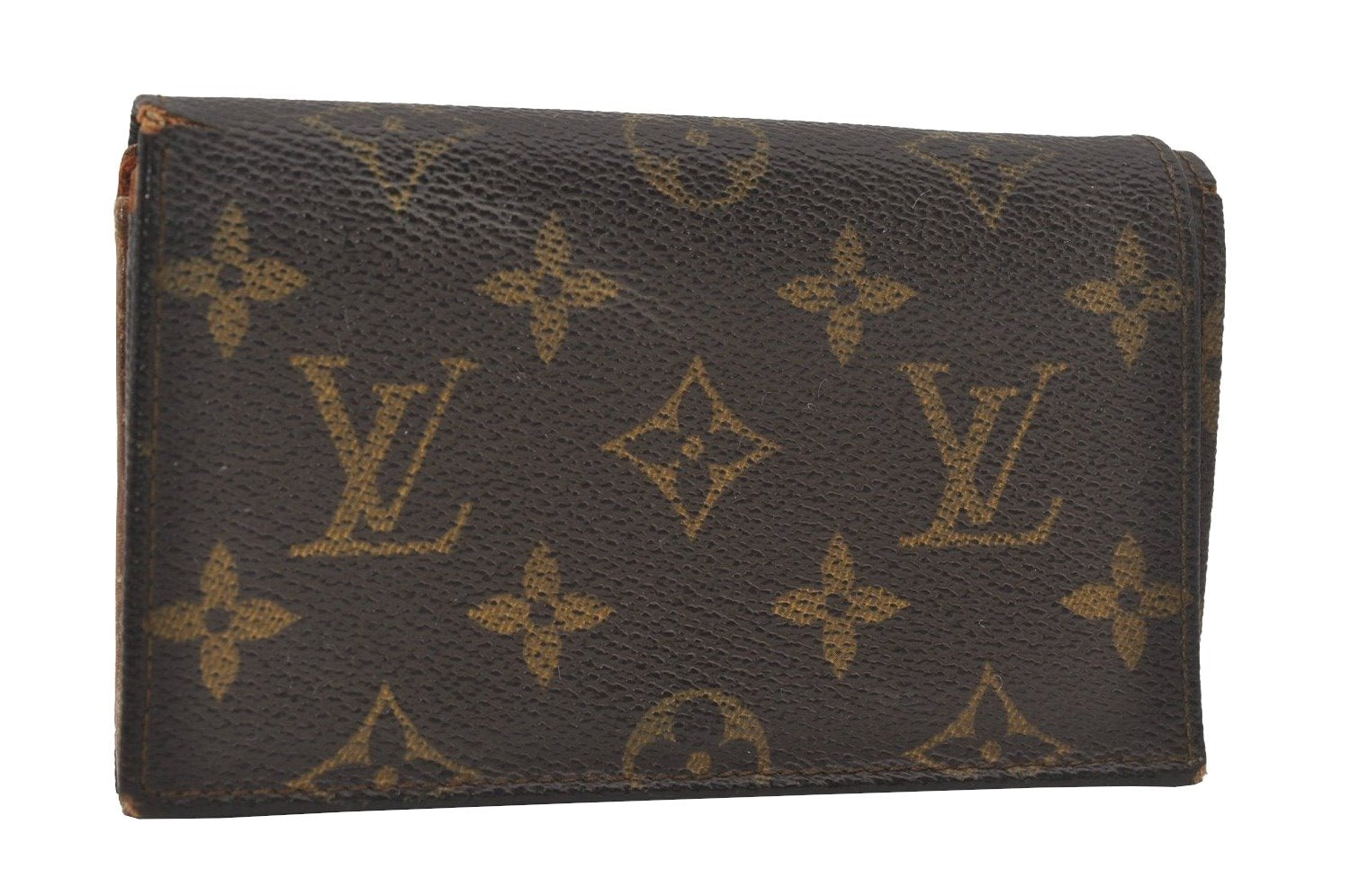 Auth Louis Vuitton Monogram Porte Monnaie Billets Tresor Wallet Old Model 5643I