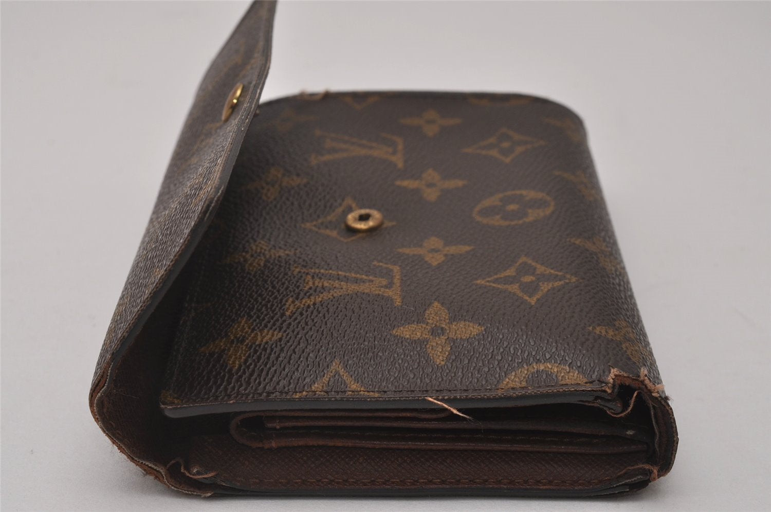 Auth Louis Vuitton Monogram Porte Tresor Etui Papier Wallet M61202 LV Junk 5644I