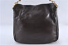 Authentic GUCCI Bamboo 2way Hand Shoulder Bag Leather Brown Junk 5645C