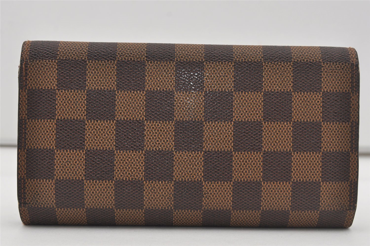 Authentic Louis Vuitton Damier Porte Tresor International Wallet N61215 LV 5645I