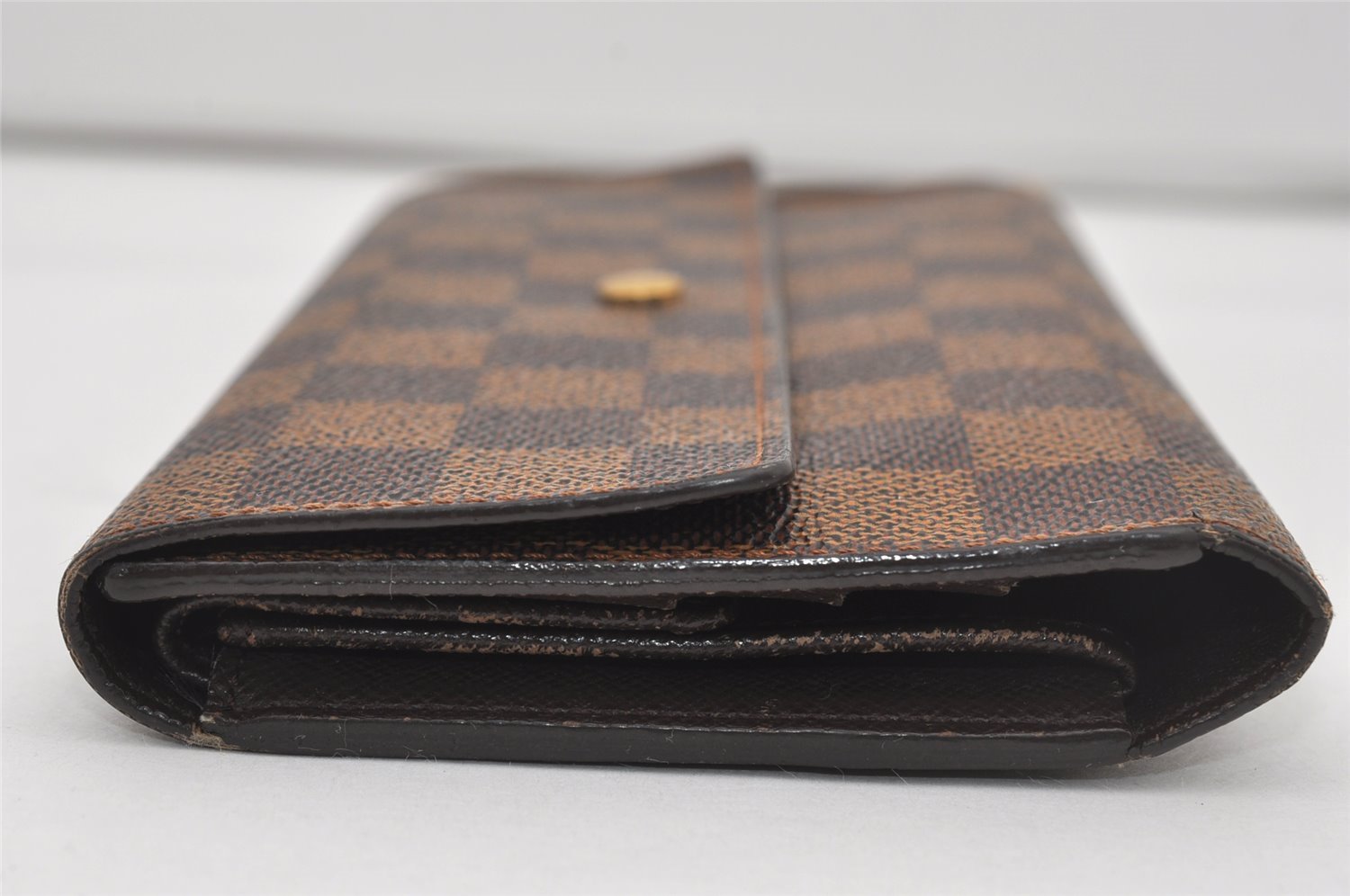 Authentic Louis Vuitton Damier Porte Tresor International Wallet N61215 LV 5645I