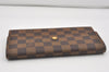 Authentic Louis Vuitton Damier Porte Tresor International Wallet N61215 LV 5645I