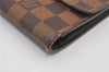 Authentic Louis Vuitton Damier Porte Tresor International Wallet N61215 LV 5645I