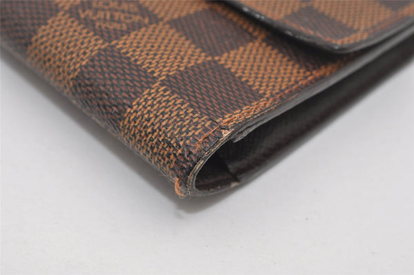 Authentic Louis Vuitton Damier Porte Tresor International Wallet N61215 LV 5645I