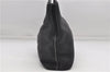 Authentic Burberrys Vintage Leather Shoulder Tote Hand Bag Purse Black 5646D